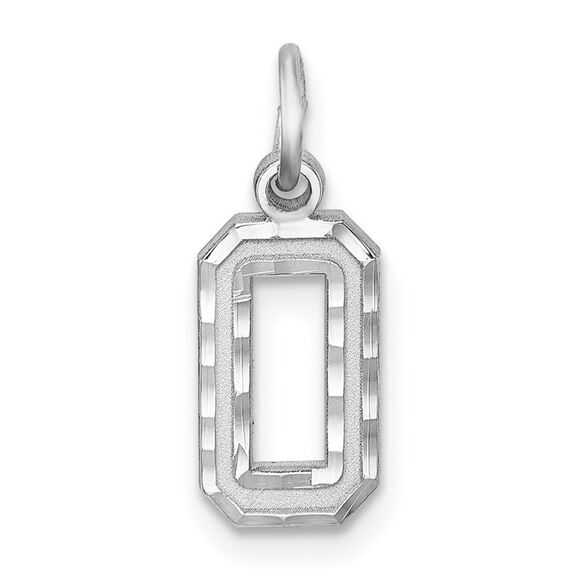 Sterling Silver, Varsity Collection, Small D/C Pendant, Number 0 - Picture 1 of 5